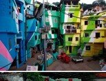 브라질 빈민가 ‘벽화 운동’ 살가운 관광명소로 탈바꿈