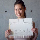 거리서 자신의 가슴 모양을 공개한 여성들