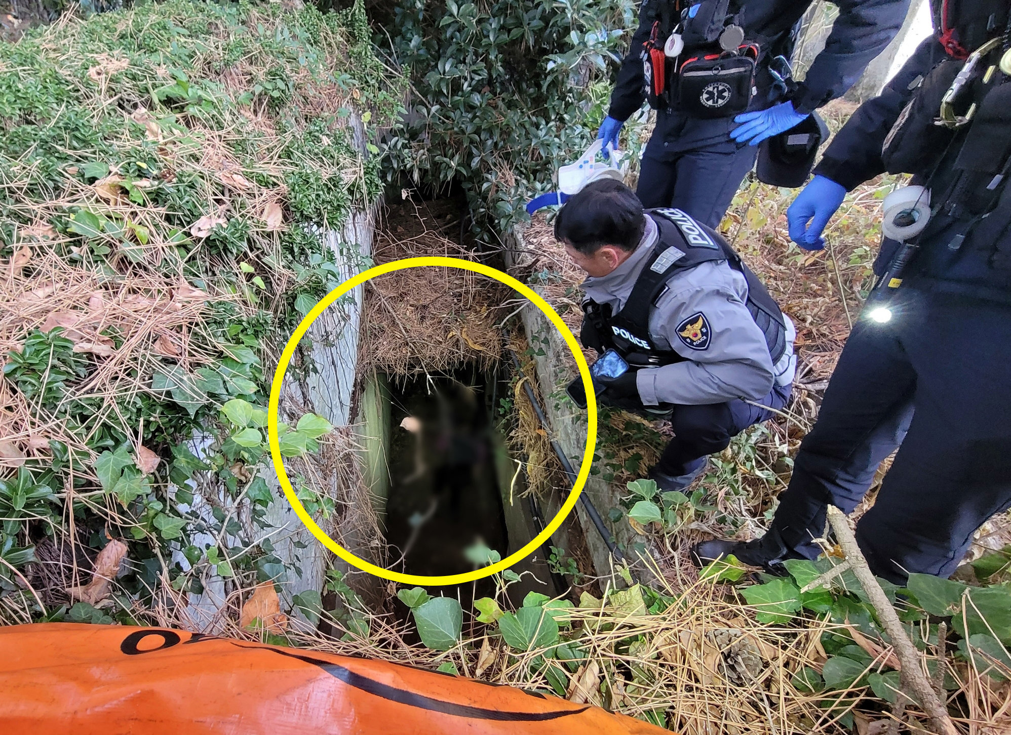“살려주세요, 여기있어요” 5m 아래 배수로서 들린 목소리