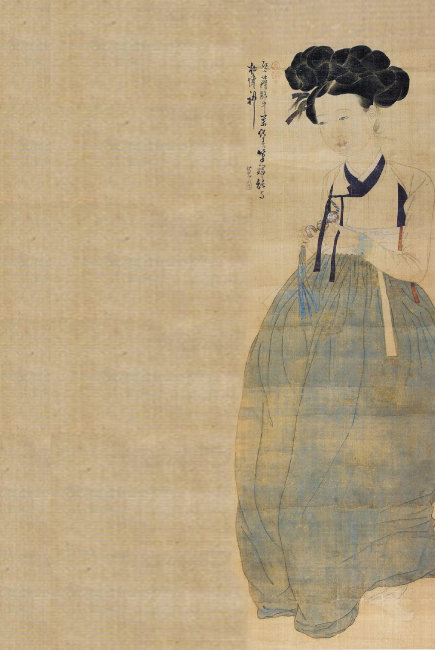조선 시대 여성을 표현한 그림 가운데 가장 아름다운 작품으로 꼽히는 신윤복의 ‘미인도’. 간송미술관 소장. [동아DB]