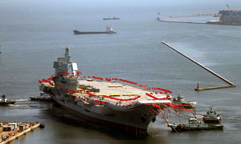 2019년 12월 17일 취역한 중국 항공모함 ‘산둥함’. 사진 출처 중국 국방부 홈페이지