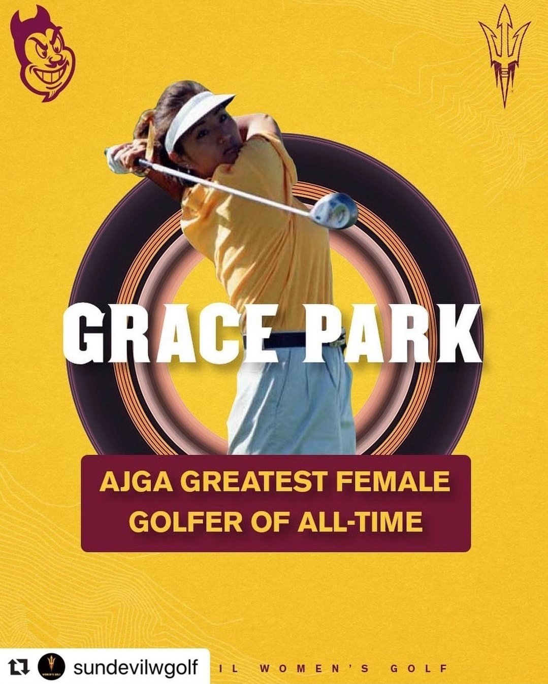 미국주니어골프협회(AJGA) 로부터 역대 가장 위대한 여성 선수로 꼽힌 박지은.