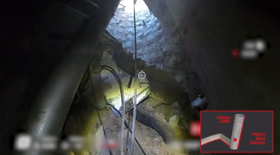 이스라엘군이 공개한 알시파 병원 단지 지하 터널 내부 모습 영상. 이스라엘군 X(옛 트위터) @IDF