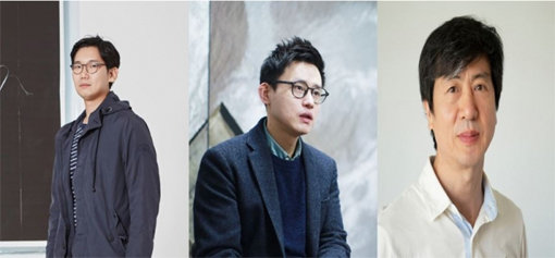 김도연 작가-박형렬 작가-이동근 작가(왼쪽부터). 사진제공ㅣ한진그룹