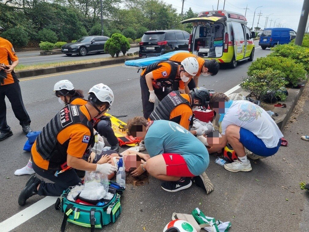 German Twin Sisters Injured in Motorcycle Accident after Jamboree in Jeju