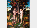 독일화가 루카스 크라나흐의 ‘아담과 이브’(1530년 경). 선악과를 사과로 형상화 했다.
