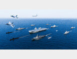 한국형 항공모함 전투단 개념도. [사진 제공 · 해군]