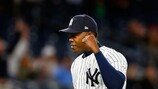 ‘중간계투 강등’ NYY 채프먼, 8일 마무리 투수 복귀