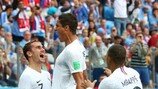 [월드컵] 프랑스, 우루과이에 1-0 전반 마감… 바란 헤더골