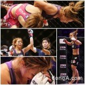 [동아포토]미녀 파이터 송가연 로드FC데뷔전..승리의 순간