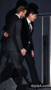 [동아포토]데이비드 베컴-이서진, 훈훈한 모습 보기 좋아