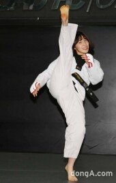 [동아포토]남예현, 태권소녀의 발차기