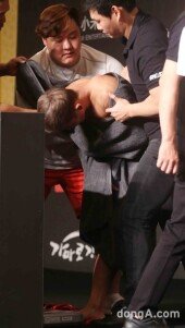 [동아포토]홍영기, 계체량 통과 후 탈진 상태