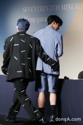 [동아포토]세븐틴 민규 격려하는 에스쿱스