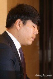 [동아포토]강정호, 뒤늦은 사과.. KBO 복귀 의지 보여