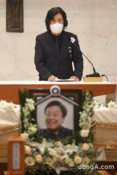 [DA포토] 추도사 하는 이창동 감독