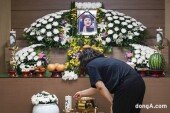 故 이지수 추모하는 조문객 [DA포토]