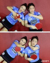 전지희-이은혜, 공이 어디갔지?