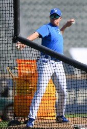 이병규 코치 ‘배팅볼 투수로’