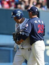 양의지, 감히 날 맞춰?