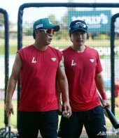 김성현, 조동화 코치와 원포인트 레슨~