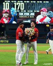 양현종, 10년 연속 170이닝 너무 기뻐요~