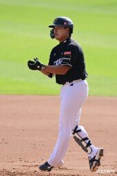 강백호, 엔스 강판 시키는 안타