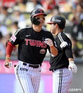 박해민, 홈런 싱글벙글