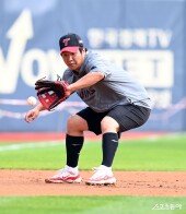 문보경 ‘공을 끝까지 바라보고’