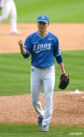 임창민 ‘삼진 잡고 주먹 불끈’