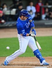 박병호, 아쉬운 헛스윙 삼진