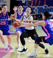 허예은, 삼성생명 수비 사이로 돌파~