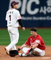 이지영, 재치있게 2루 진루