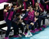 최은지, 연속 서브득점!