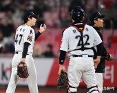 오원석, 승리 요건 앞두고 만루 위기에 강판