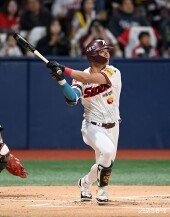 송성문 ‘맞는 순간 홈런 직감’