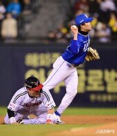 류지혁, 1루주자는 잡았고