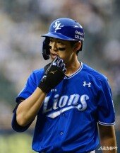 구자욱, ‘오늘은 이긴다…하지만 첫 타석은 삼진’