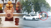 도로 한복판서 ‘자동차 고사’…지나는 차량엔 북어 던져 [e글e글]