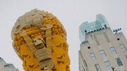 레고 136만개로 만든 월드컵 트로피…록펠러 플라자에 등장