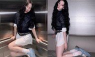 카리나 파격, 셔츠만 달랑… 아찔한 하의실종륙
