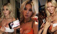 다영, 가슴에 ‘바디’ 페인팅…탄탄 복근 ‘건강미’