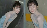 아이들 슈화, 초미니 흘러내릴 듯 아찔…청순글래머