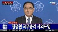 청와대, 세월호 사고 수습 후 정홍원 총리 사표 수리