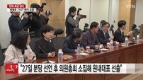 개혁보수신당 창당추진위 “27일 분당 선언, 다음 달 24일 창당”