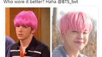 [내가 왜 떴게?] BTS 지민의 핑크헤어, 누가 더 멋지냐고?