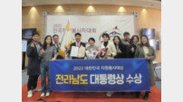 전남도, 2022 전국자원봉사자대회서 ‘대통령표창’ 수상