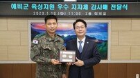 심덕섭 고창군수·임정호 군의장, ‘예비군 육성 공로’ 감사패 수상 