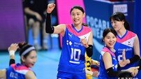 김연경, 기분 좋은 미소로 국가대표 은퇴경기 종료 [포토]