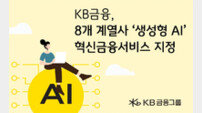 KB금융, 8개 계열사 ‘생성형 AI’ 혁신금융서비스 지정